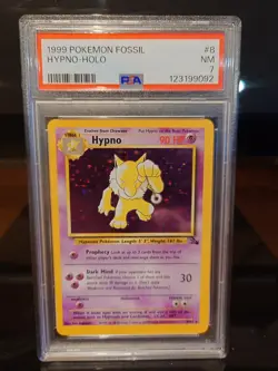 Pokemon TCG Hypno Fossil Holo PSA 7 - Image 1