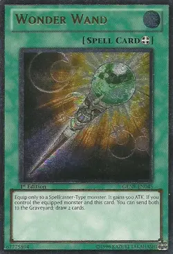 Yugioh! Wonder Wand GENF Ultimate Rare 1st Ed NM - Image 1