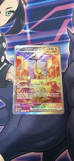 Pokemon TCG Raging Bolt EX Scarlet & Violet Temporal Forces 208/162 Holo Card - Image 1