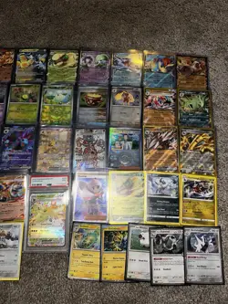 Pokemon TCG 45 Card Lot w 151 SIR ALAKAZAM, PSA GRADED SLAB, Full Art & More! - Image 4