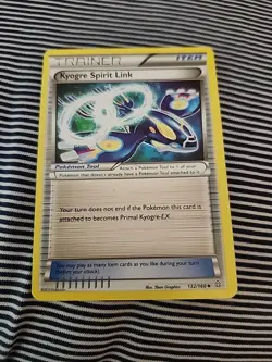 Pokemon Kyogre Spirit Link XY Primal Clash 132/160 Regular Uncommon Card LP - Image 1