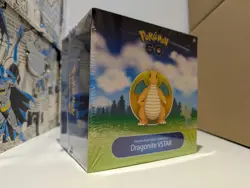 Pokemon GO Premier Deck Holder Dragonite VSTAR 9 Booster Packs Ball Cards New - Image 2