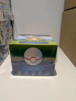 Pokemon GO Premier Deck Holder Dragonite VSTAR 9 Booster Packs Ball Cards New - Image 5