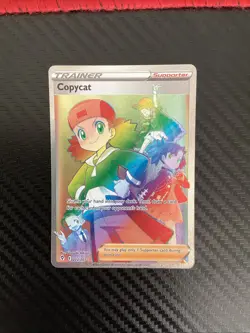 Copycat 222/203 Rainbow Rare Trainer Evolving Skies Pokemon TCG Card - NM - Image 1
