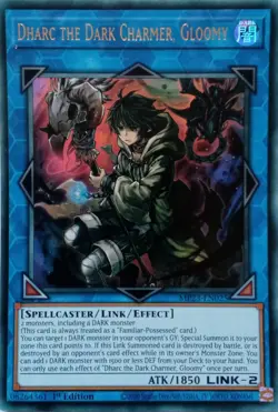 MP23-EN025 DHARC THE DARK CHARMER, GLOOMY ULTRA RARE 1ST EDITION YuGiOh CARD - Image 1