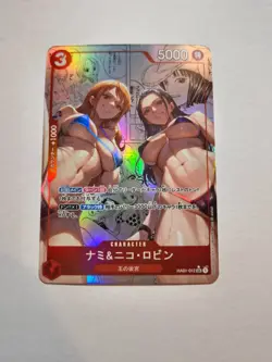 Nami & Rico Robin Bikini Custom One Piece Card Sexy Manga Waifu TCG Textured Duo - Image 1