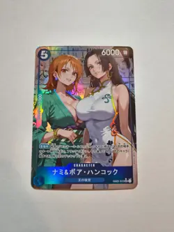 Nami & Boa Hancock Bikini Custom One Piece Card Sexy Waifu TCG Textured Duo - Image 1