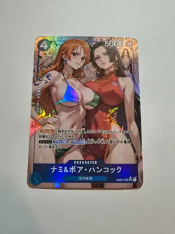 Nami & Boa Hancock Bikini stom One Piece Card Sexy Manga Waifu TCG Textured Duo - Image 1