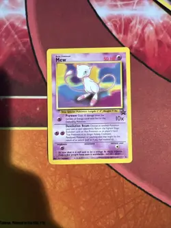 Vintage Mew Pokemon Card Black Star Promo 8 Near Mint-Mint NM - Image 1