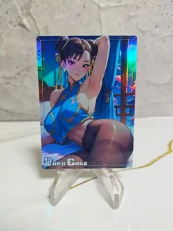 Chun li Trading Card Waifu Goddess Story Anime Girl holo Karte Manga Full Art - Image 1