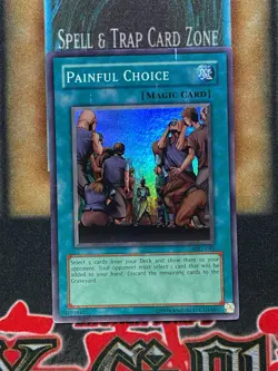 Yugioh Painful Choice MRL-049 Super Rare Original Print MP - Image 1