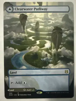 Clearwater Pathway Murkwater Pathway NM BORDERLESS Zendikar Rising MTG FREE SHIP - Image 1