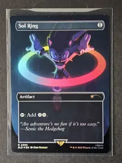 MTG Sol Ring R (2093) (Borderless Foil) Sonic The Hedgehog Secret Lair Drop - Image 1