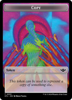 x4 Copy TOTJ Outlaws of Thunder Junction MTG 1 TOKEN M/NM 4x - Image 1