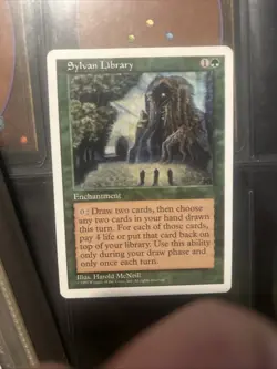 Sylvan Library, Mtg, Magic The Gathering, Fifth Edition, L.P. - Image 1