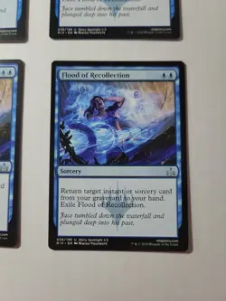 Flood of Recollection Playset (4x) Rivals of Ixalan MTG 038/196 NM RIX - Image 5