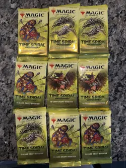 Magic The Gathering Time Spiral Remastered Sealed Booster Packs Lot Of 9 - Image 1