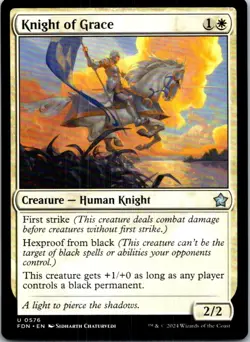 Knight of Grace 576 U Foundations NM MTG - Image 1