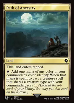 Path of Ancestry Light Play, English Magic the Gathering MTG Commander: Final Fa - Image 1