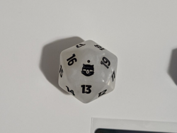 MTG Magic Final Fantasy D20 Shinra Blue Dice and Mog White D20 + Zidane Promo - Image 3
