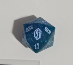 MTG Magic Final Fantasy D20 Shinra Blue Dice and Mog White D20 + Zidane Promo - Image 4