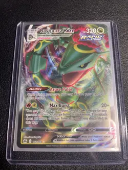 Pokemon TCG Rayquaza VMAX Holo Ultra Rare Card Crown Zenith 102/159 - Image 1