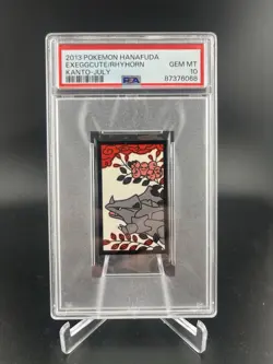 2013 POKEMON HANAFUDA KANTO JULY EXEGGCUTE/RHYHORN PSA 10 - Image 1