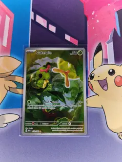 Caterpie 172/165 Full Art illustration Rare Pokemon Scarlet & Violet 151 English - Image 1