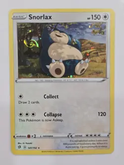 HD Swirl Snorlax 141/192 Rebel Clash Cosmos Holo Pokemon TCG Promo SWIRL - Image 2