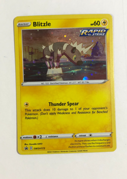 Pokemon TCG Promo SWSH173 Cosmos Holographic w Swirl Blitzle Near Mint - Image 1