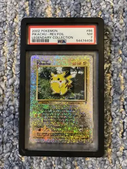 Pokemon Pikachu 86/110 Reverse Holo Legendary Collection PSA 7 - Image 1