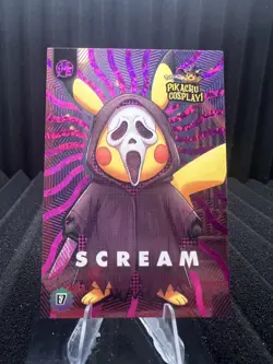 Scream (Pikachu) #E7 - Purple Holo Box Hit Electric Pikachu Cosplay - Pokemon - Image 1