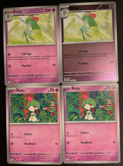 Pokemon TCG Playset - 2x Ralts 058/132 + 2x Kirlia 059/132 - Mega Evolution - NM - Image 1