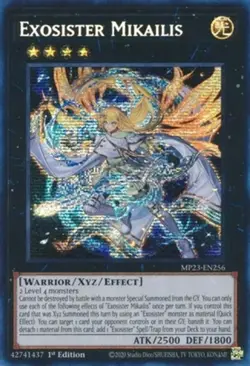 Yugioh! Exosister Mikailis - MP23-EN256 - Prismatic Secret Rare - 1st Edition Ne - Image 1