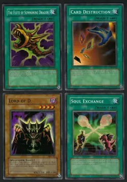 Lot of 4 Yugioh Flute of Summoning Dragon Soul Exchange Lord of D Destruction *B - Image 1