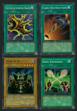 Lot of 4 Yugioh Flute of Summoning Dragon Soul Exchange Lord of D Destruction *E - Image 1
