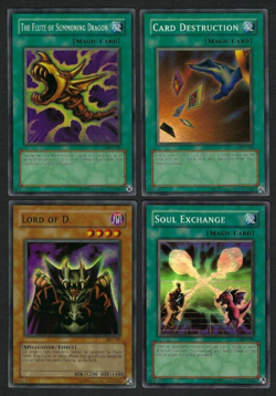 Lot of 4 Yugioh Flute of Summoning Dragon Soul Exchange Lord of D Destruction *C - Image 1