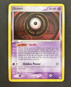 Unown O/28 EX Unseen Forces Holo Rare Pokemon Card TCG - Image 1