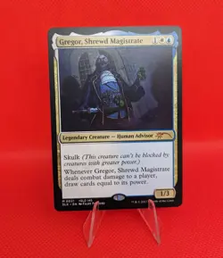 MTG Gregor, Shrewd Magistrate (Universes Within) Promo NM CARD - Image 1