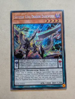 Yugioh Supreme King Dragun Darkwurm BLRR-EN063 Secret Rare 1st Ed VLP - Image 1