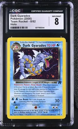 CGC 8 Dark Gyarados 2000 Team Rocket 8/82 Holo Pokemon Card - Image 1