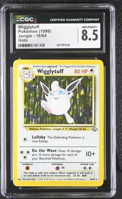 CGC 8.5 Wigglytuff 1999 Jungle 16/64 Holo Pokemon Card - Image 1