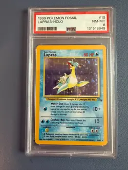 Vintage holo Fossil Lapras - PSA graded 8 NM-MT - Pokemon TCG card - Image 2