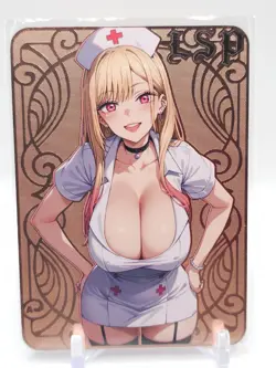Goddess Story - Pink Metal Waifu Card - Kitagawa Marin - NUMBERED 137/200 - Image 1