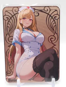 Goddess Story - Pink Metal Waifu Card - Kitagawa Marin - NUMBERED 137/200 - Image 2