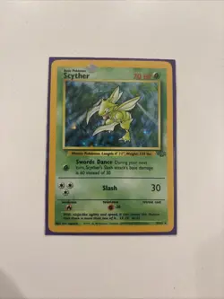 RARE Vintage Pokemon TCG Scyther Jungle Set Unlimited Holo Rare 11/64 Card LP - Image 1