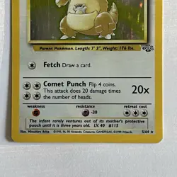 Kangaskhan Holo 5/64 Jungle Set WOTC 1999 Pokemon Card Mint/Near Mint - Image 5