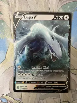 Pokemon Lugia v TCG Silver Tempest Holo Ultra Rare Card 138/195 Mint Condition - Image 1
