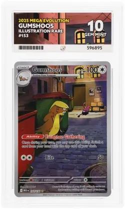 ACE 10 Gumshoos Mega Evolution 153/132 Illustration Rare Pokemon Card - Image 1