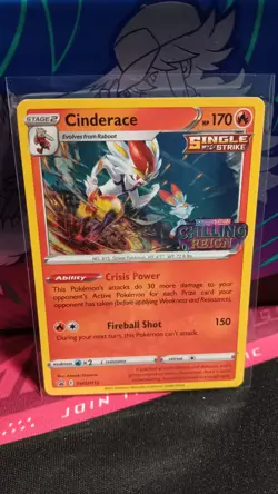 Cinderace - (Prerelease) SWSH112 SWSH: Sword & Shield Promo Cards Holo - Image 1
